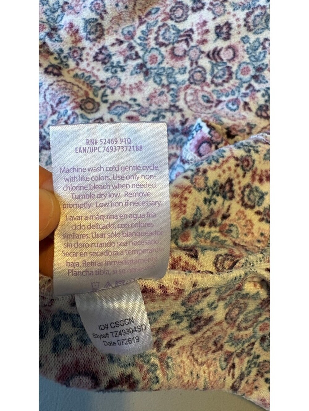 Secret Treasures Women's Floral Print Pajama Set Large - Picture 9 of 15
